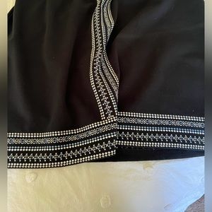 JJill Embroidered Black Skirt - Size 20